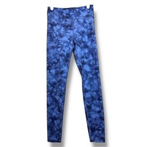 Athleta Girl High Rise Printed Chit Chat Tights Blue Size 12 Active Core